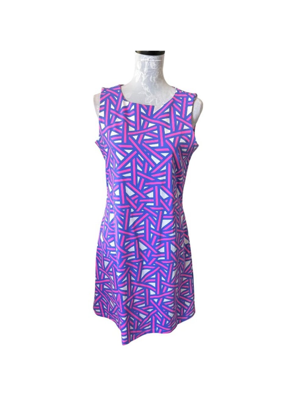 MAHI GOLD Womens Sheath Dress Pink Purple Size Large Colorful